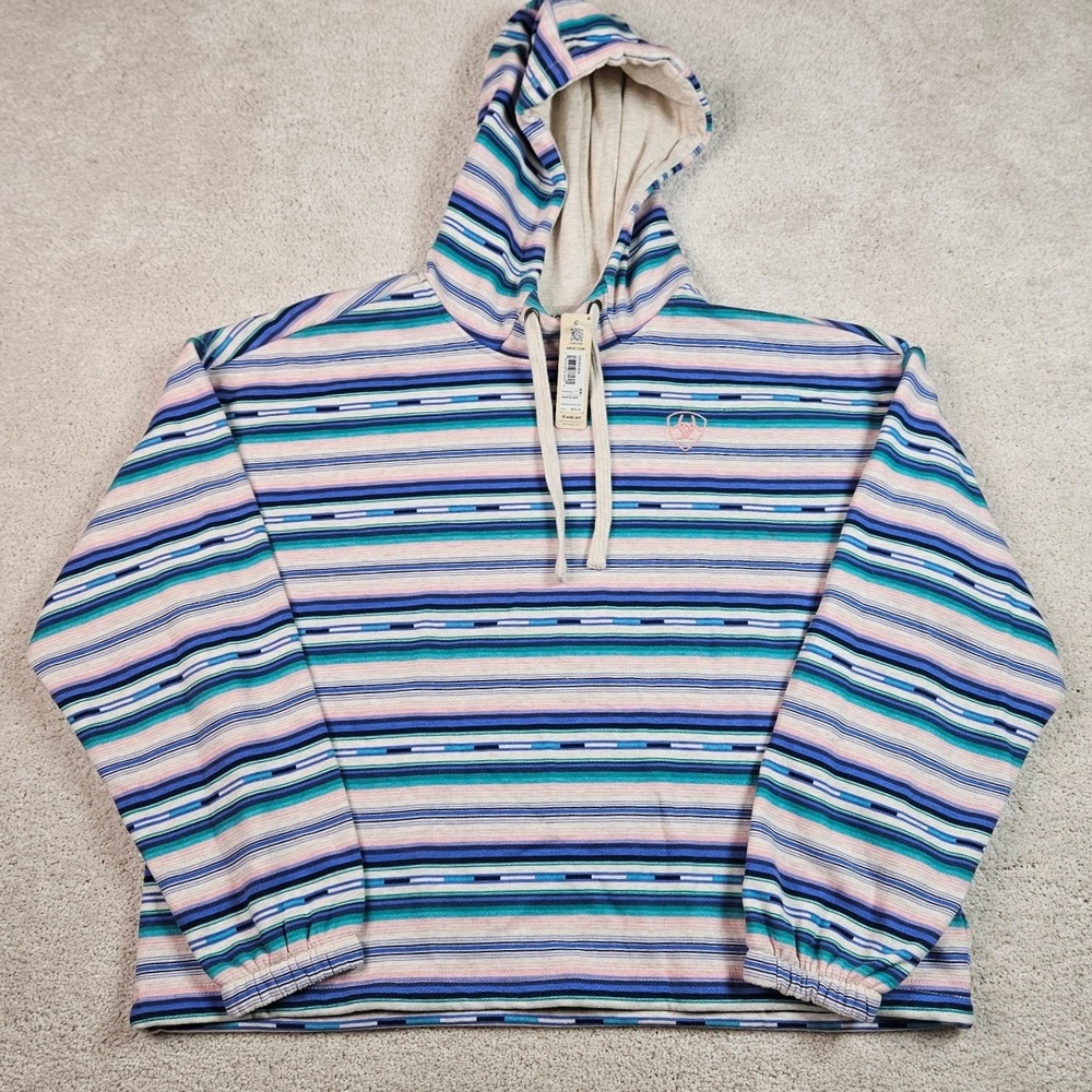 NWT's Ariat M Serape Stripe Hoodie Western Boho Coastal Cowgirl Ranchcore Rodeo